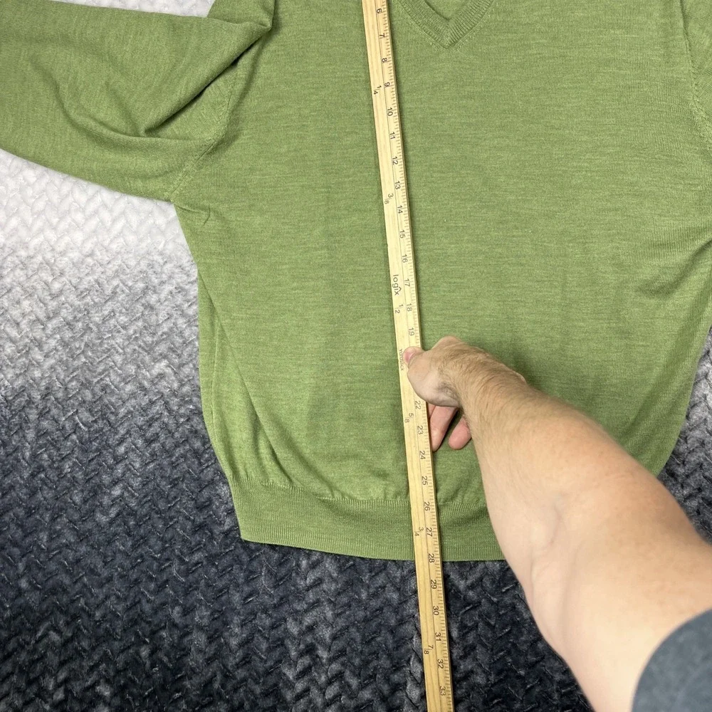 Jos. A. Bank Signature Collection 100% Merino Wool Pullover Sweater XXL Green - Picture 5 of 8